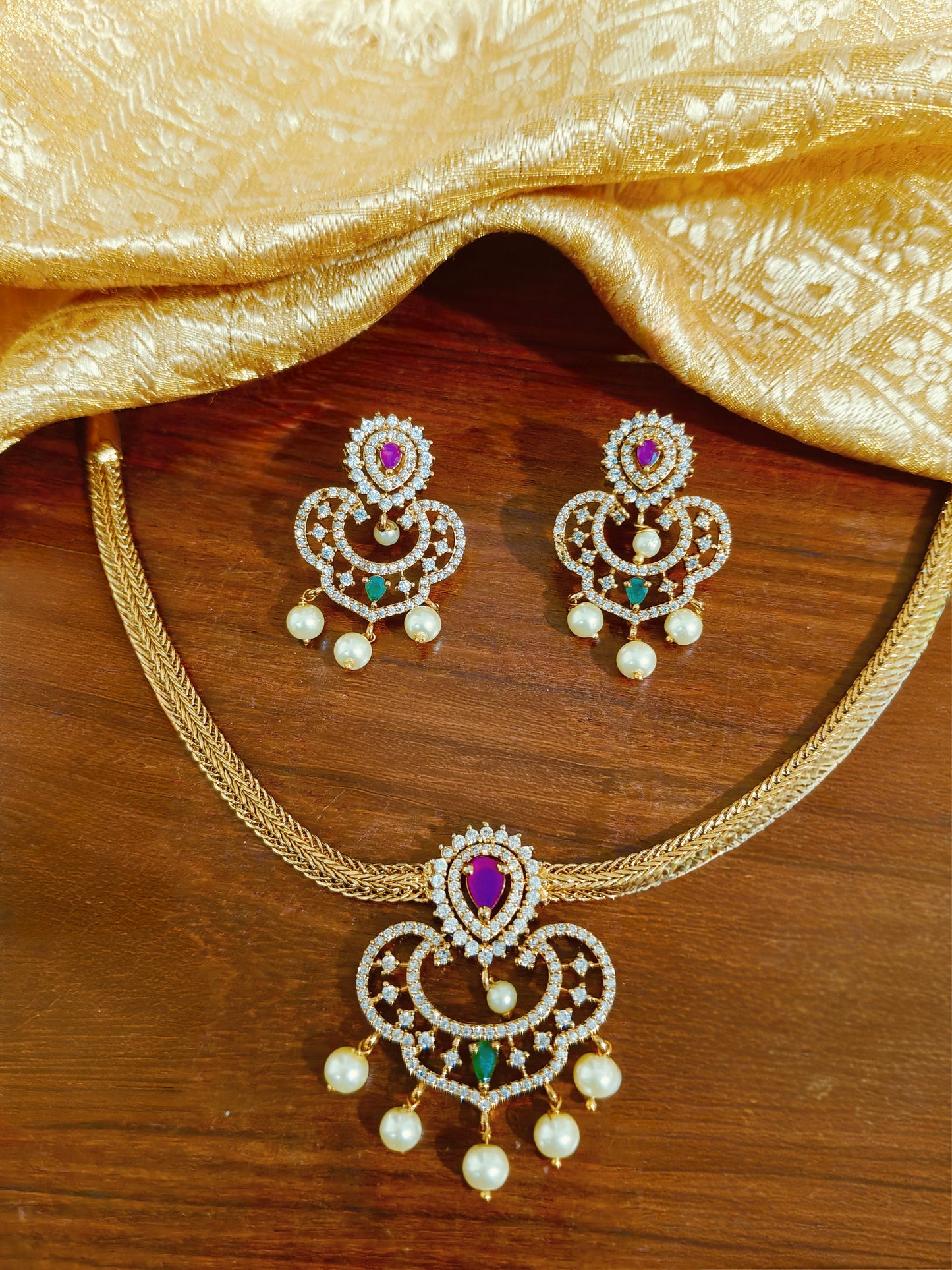 MULTICOLOR SAHITA ZIRCONIA JEWELLERY SET