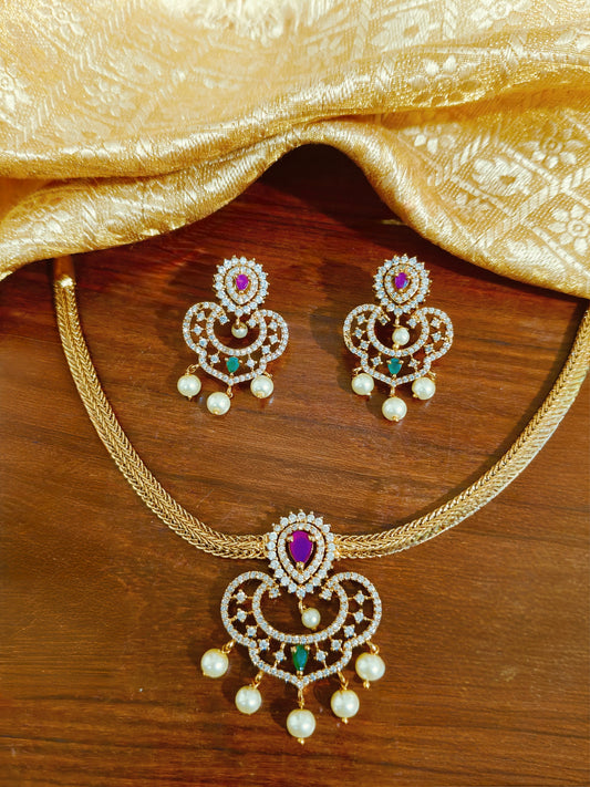 MULTICOLOR SAHITA ZIRCONIA JEWELLERY SET