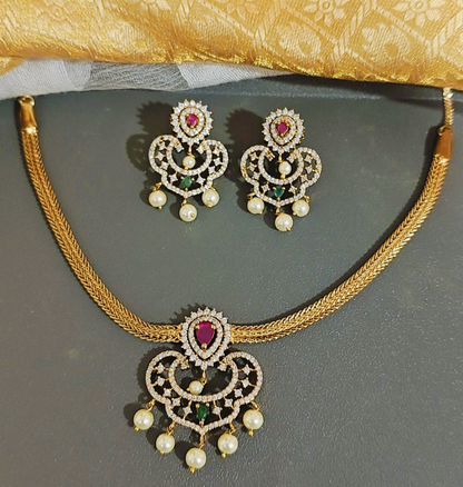 MULTICOLOR SAHITA ZIRCONIA JEWELLERY SET