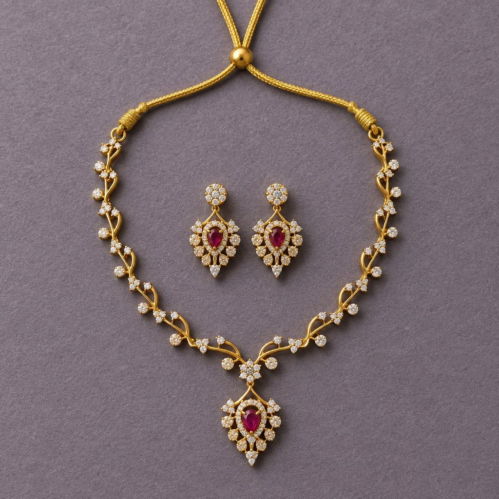 RUBY MEHER ZIRCONIA JEWELLERY SET