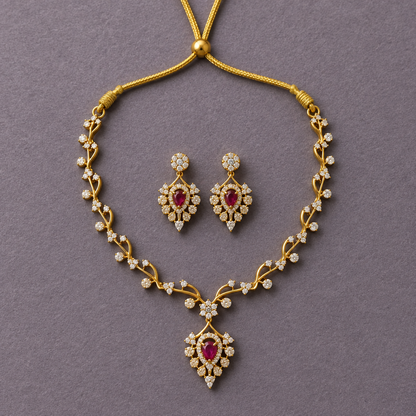 RUBY MEHER ZIRCONIA JEWELLERY SET