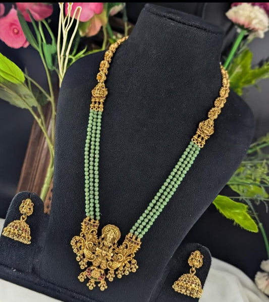PREMIUM MINT ATHURA LONG JEWELLERY SET
