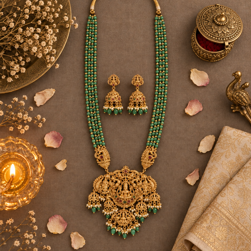 PREMIUM MINT AHALYAA LONG JEWELLERY SET