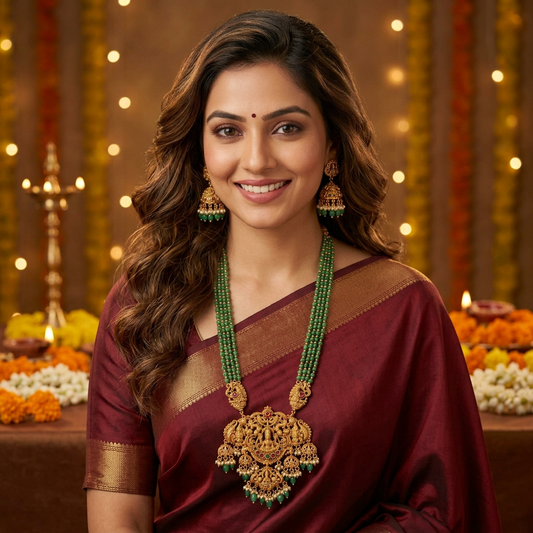PREMIUM MINT AHALYAA LONG JEWELLERY SET