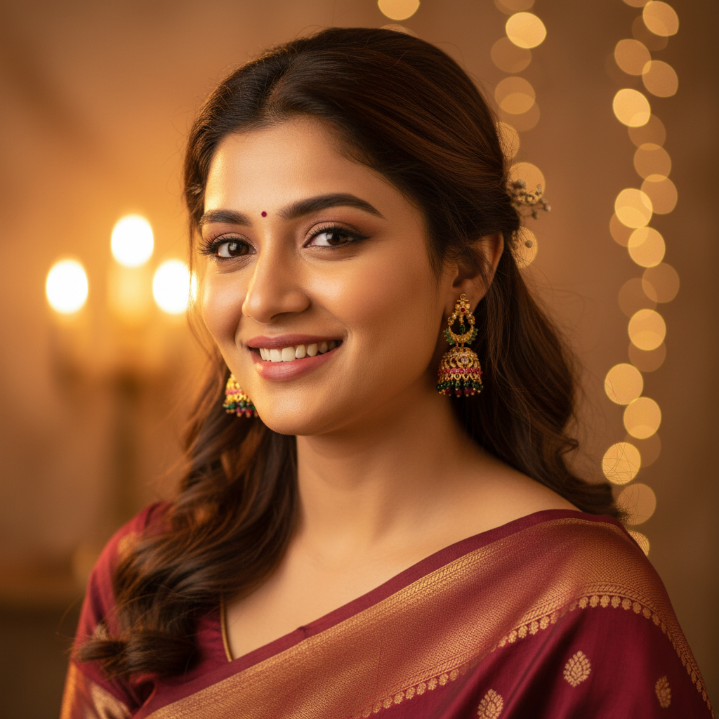 EMERALD YASODA JHUMKI EARRINGS