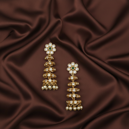 DIAMOND DANCING JHUMKI EARRINGS
