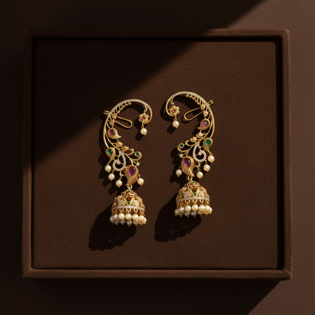 GOLDEN SATHINI EARCUFF EARRINGS