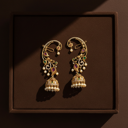 GOLDEN SATHINI EARCUFF EARRINGS