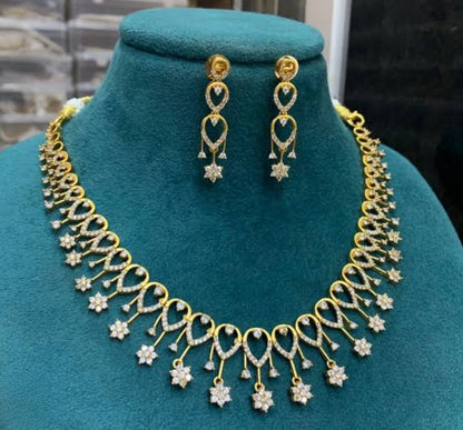 GOLDEN NIRZA ZIRCONIA JEWELLERY SET