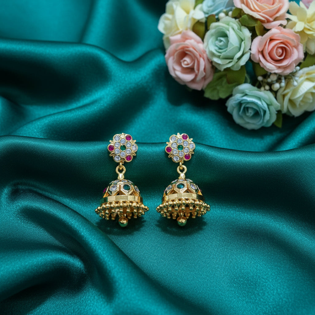 MULTICOLOR CLASSIC IMPON JHUMKI EARRING