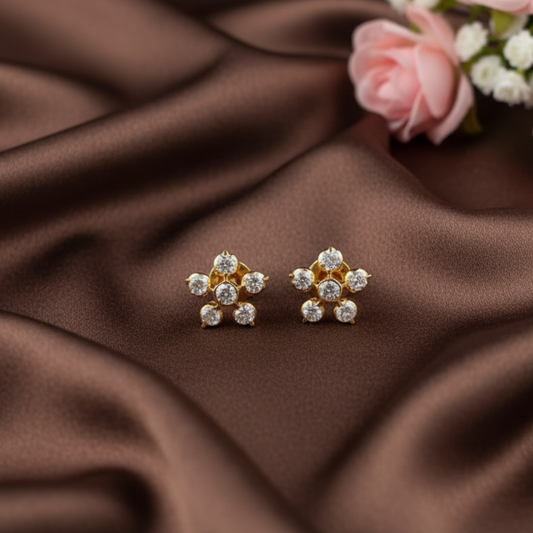 DIAMOND HIRA STUD EARRINGS