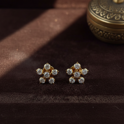 DIAMOND HIRA STUD EARRINGS