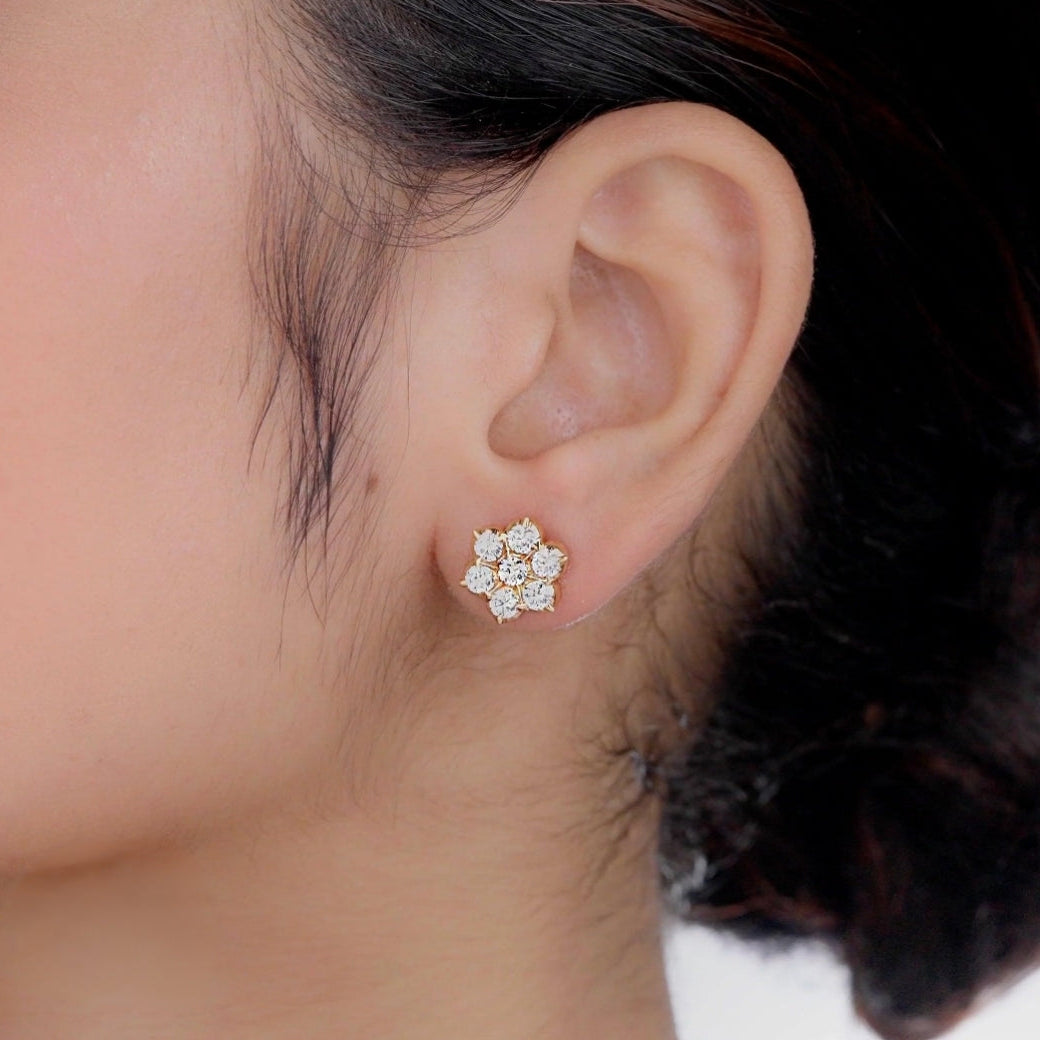 DIAMOND VIBHA STUD EARRINGS