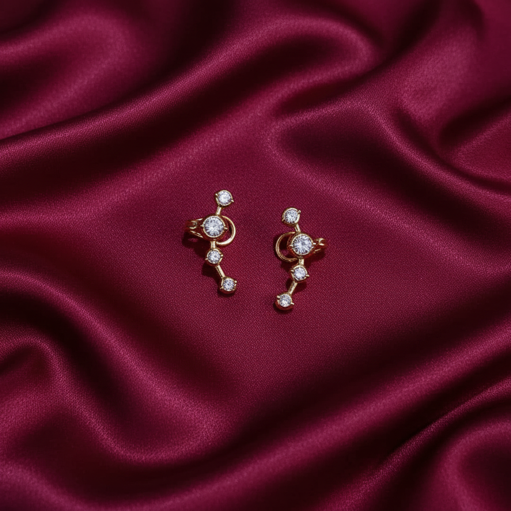 DIAMOND AIRA SIDE EARCUFF EARRINGS