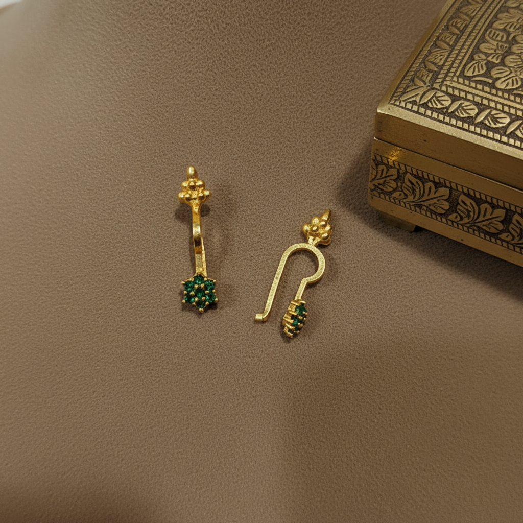 EMERALD SHIMONA BUGADI  EARRINGS