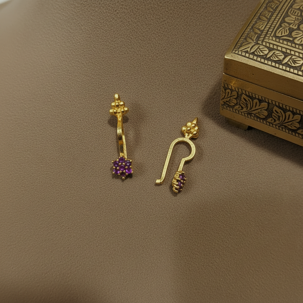 LAVENDER SHIMONA BUGADI  EARRINGS