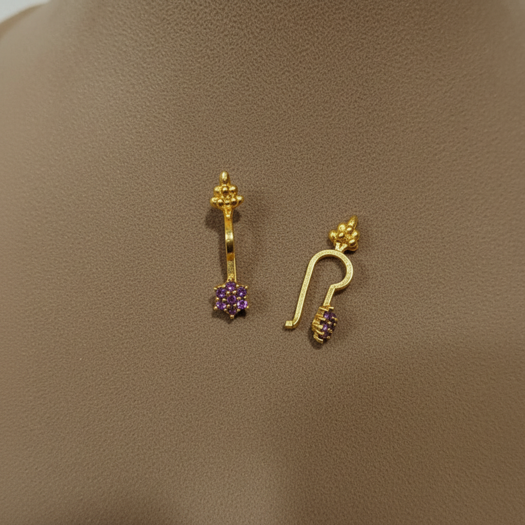 LAVENDER SHIMONA BUGADI  EARRINGS