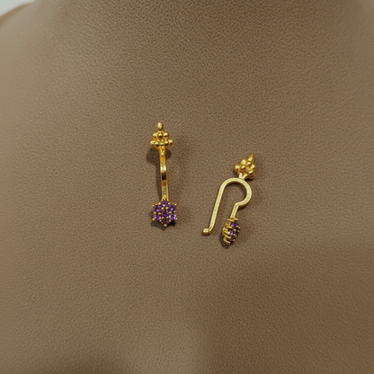 LAVENDER SHIMONA BUGADI  EARRINGS