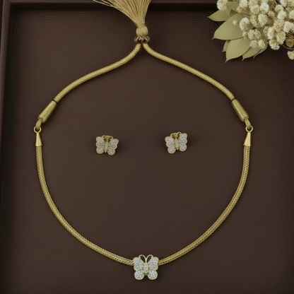 GOLDEN IRYA TEMPLE JEWELLERY SET