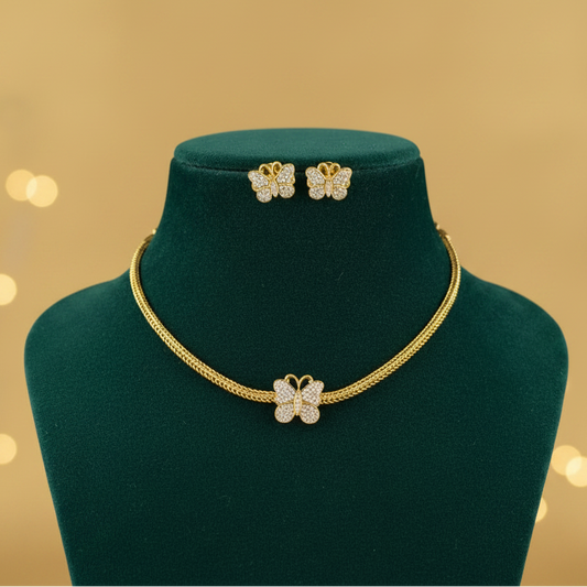 GOLDEN IRYA TEMPLE JEWELLERY SET
