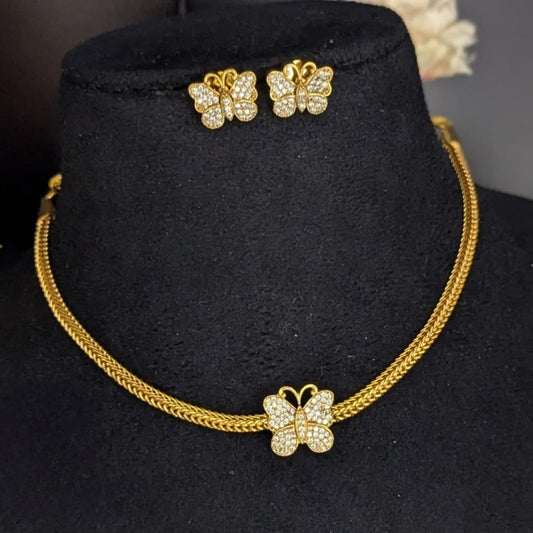 GOLDEN IRYA TEMPLE JEWELLERY SET