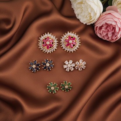 COLOR CHANGEABLE CHHAVI STUD EARRINGS