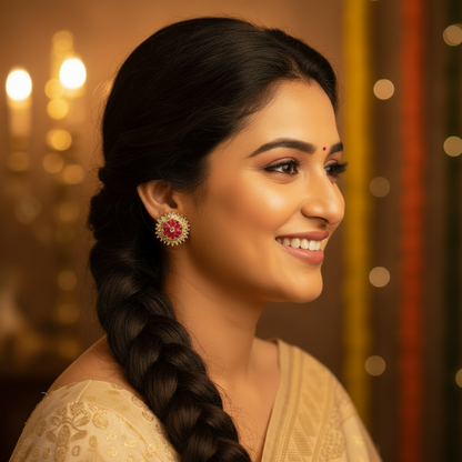 COLOR CHANGEABLE CHHAVI STUD EARRINGS