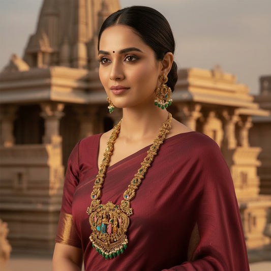 SRINIVASA KALYANA HAARAM TEMPLE JEWELLERY SET