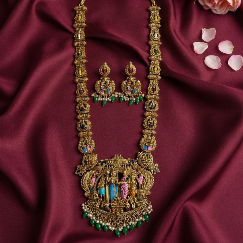 SRINIVASA KALYANA HAARAM TEMPLE JEWELLERY SET