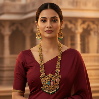 SRINIVASA KALYANA HAARAM TEMPLE JEWELLERY SET