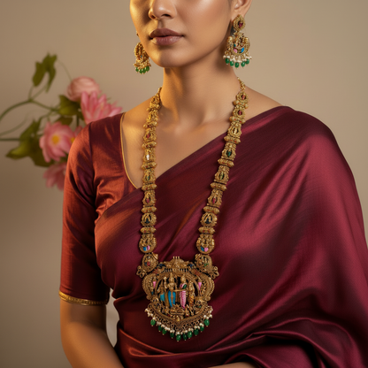 SRINIVASA KALYANA HAARAM TEMPLE JEWELLERY SET