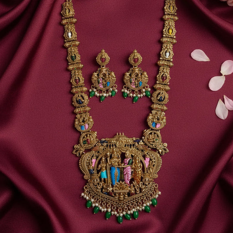 SRINIVASA KALYANA HAARAM TEMPLE JEWELLERY SET