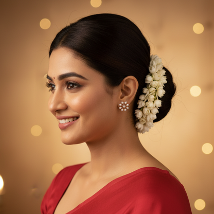 DIAMOND HIRA NINE STONE STUD EARRINGS