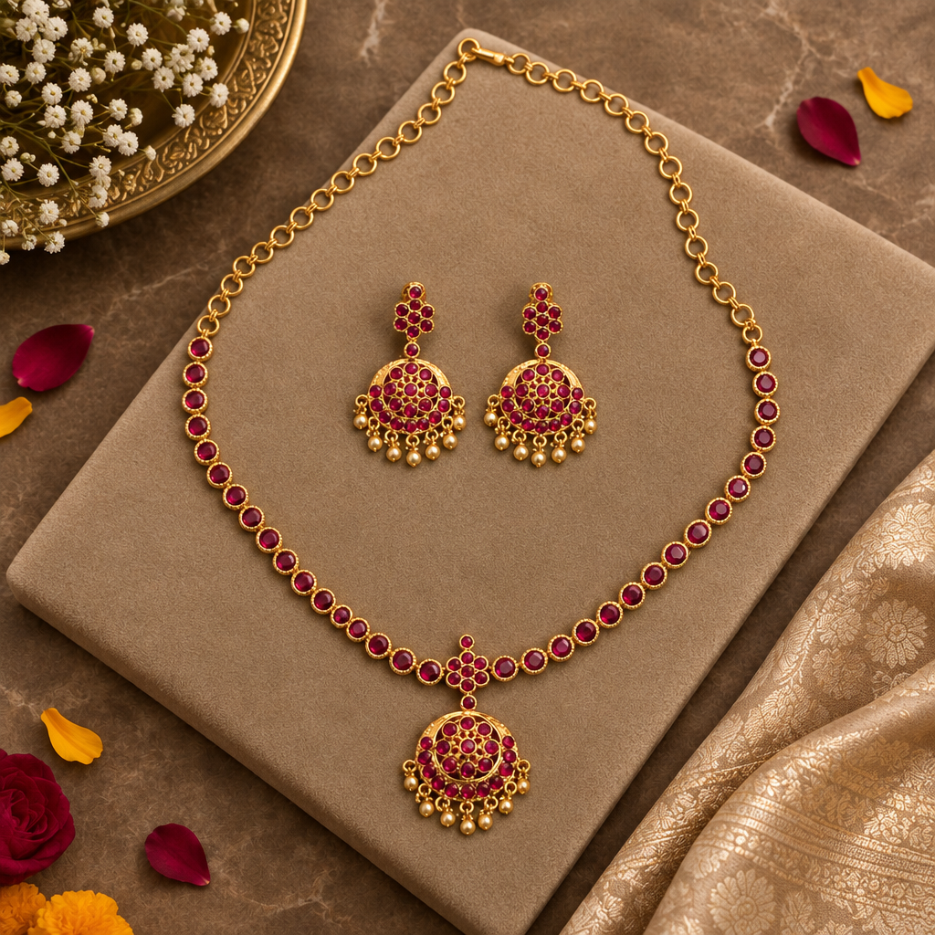 ORIGINAL RUBY SEEMA IMPON JEWELLERY SET