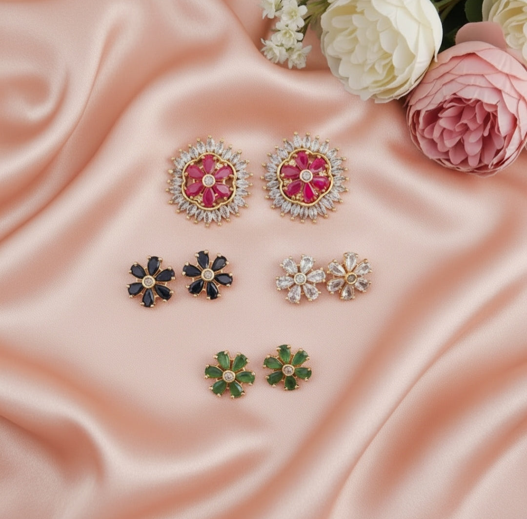 COLOR CHANGEABLE CHHAVI STUD EARRINGS