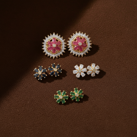 COLOR CHANGEABLE CHHAVI STUD EARRINGS