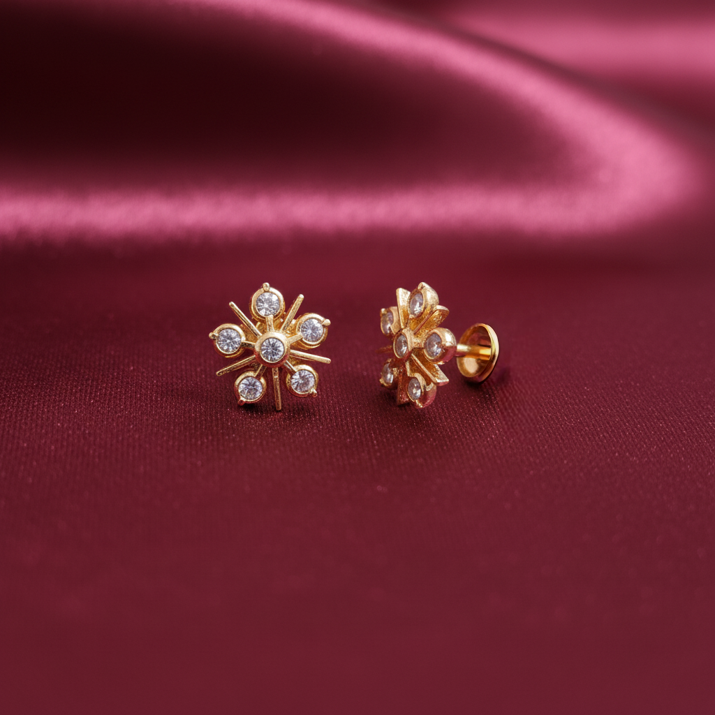 DIAMOND VRISHTI STUD EARRINGS