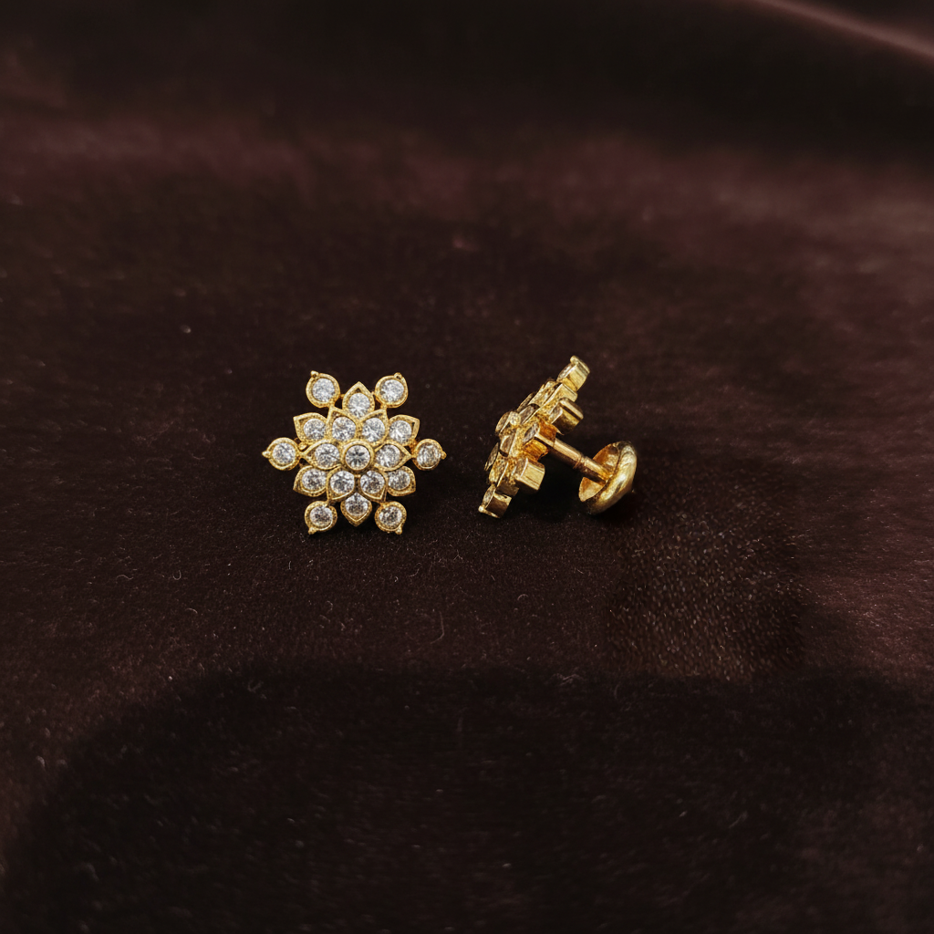 DIAMOND INDUJA STUD EARRINGS