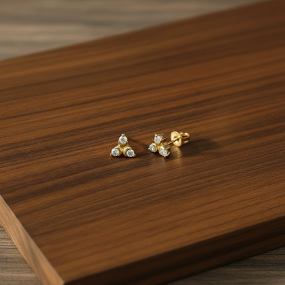 DIAMOND MITHRA STUD EARRINGS