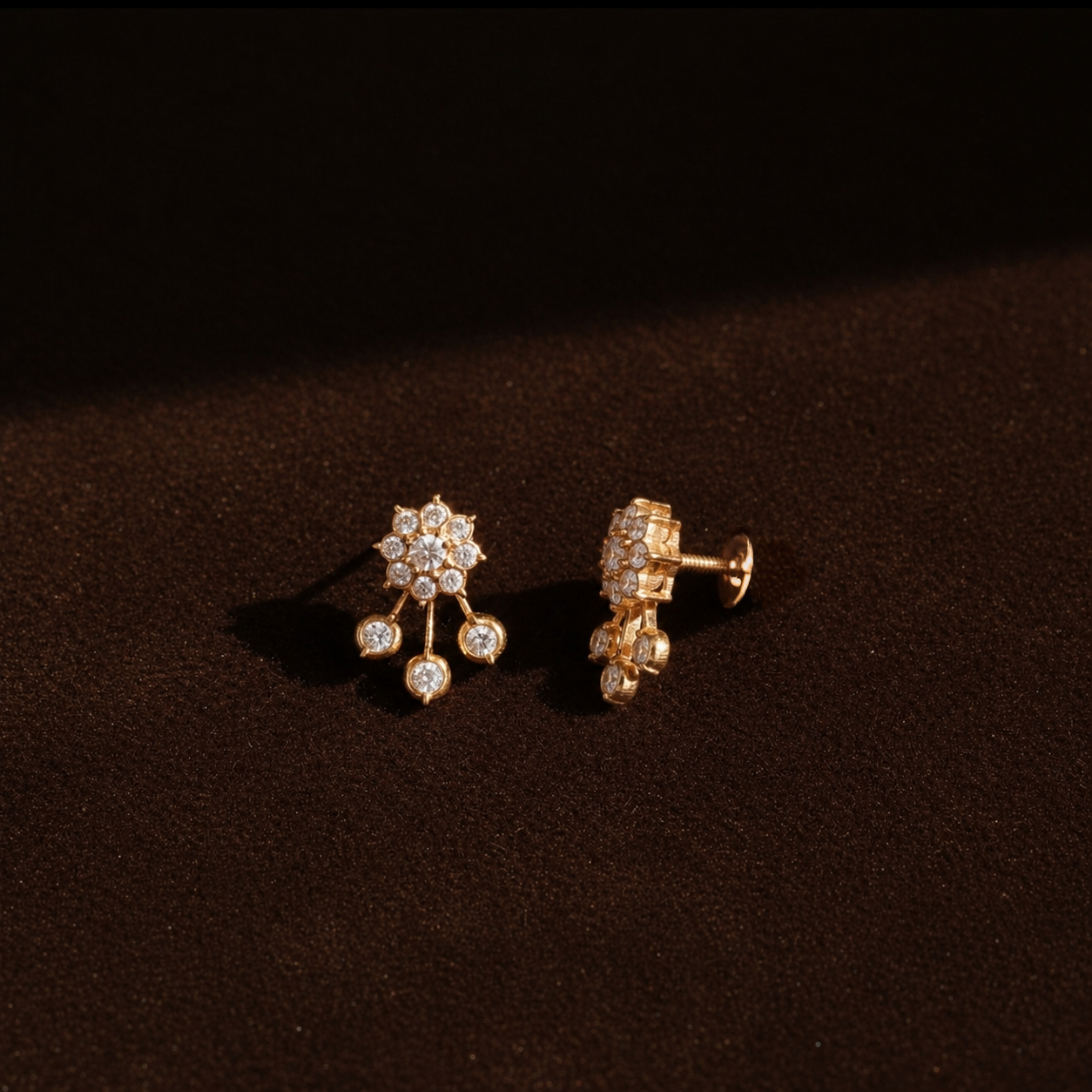 DIAMOND POOMAARI DETACHABLE STUD EARRINGS