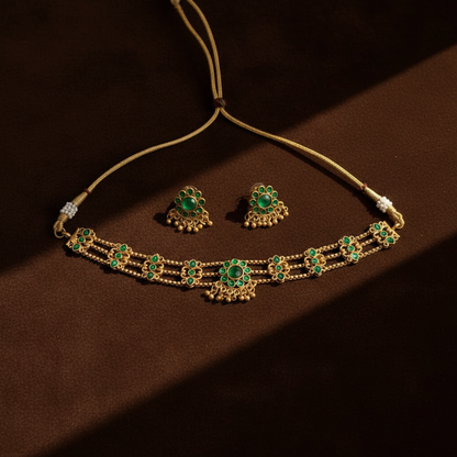 EMERALD OMANA PALAKA JEWELLERY SET