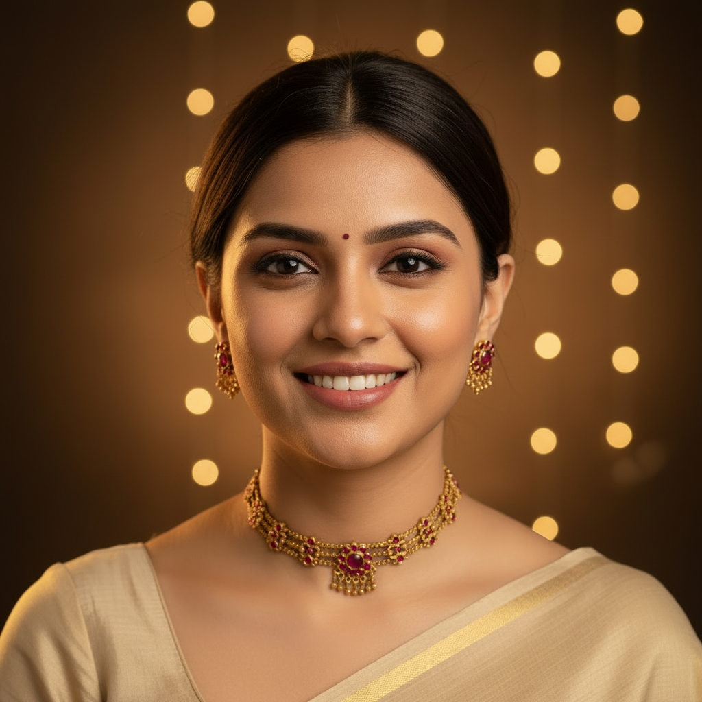 RUBY OMANA PALAKA JEWELLERY SET