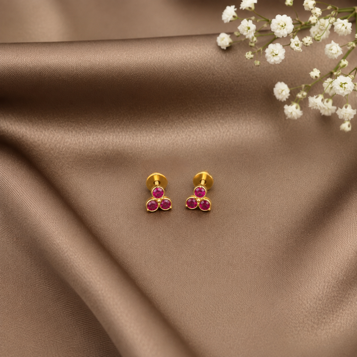 RUBY KRIYA STUD EARRINGS