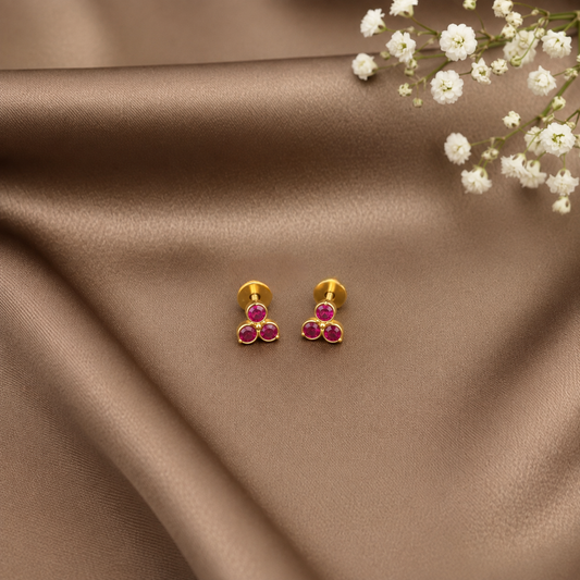 RUBY KRIYA STUD EARRINGS