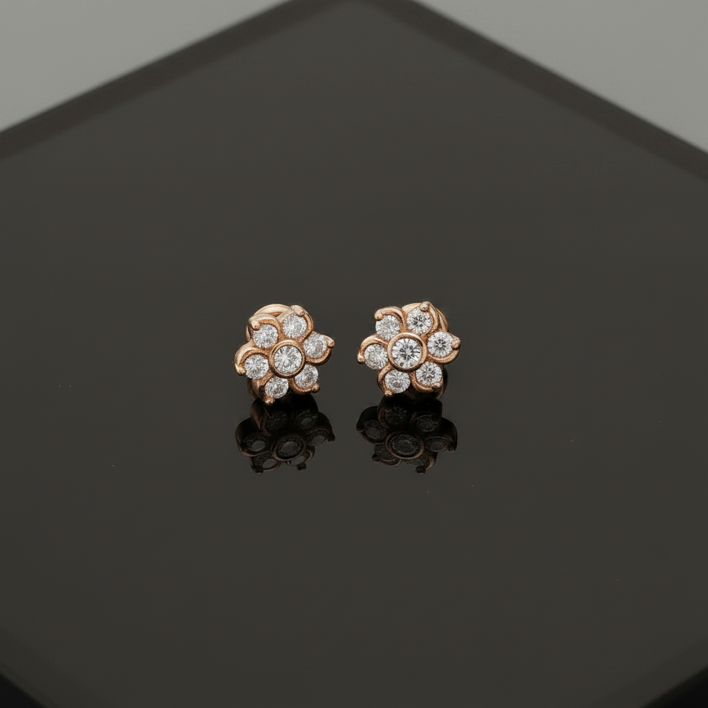 DIAMOND NISHWATHI STUD EARRINGS