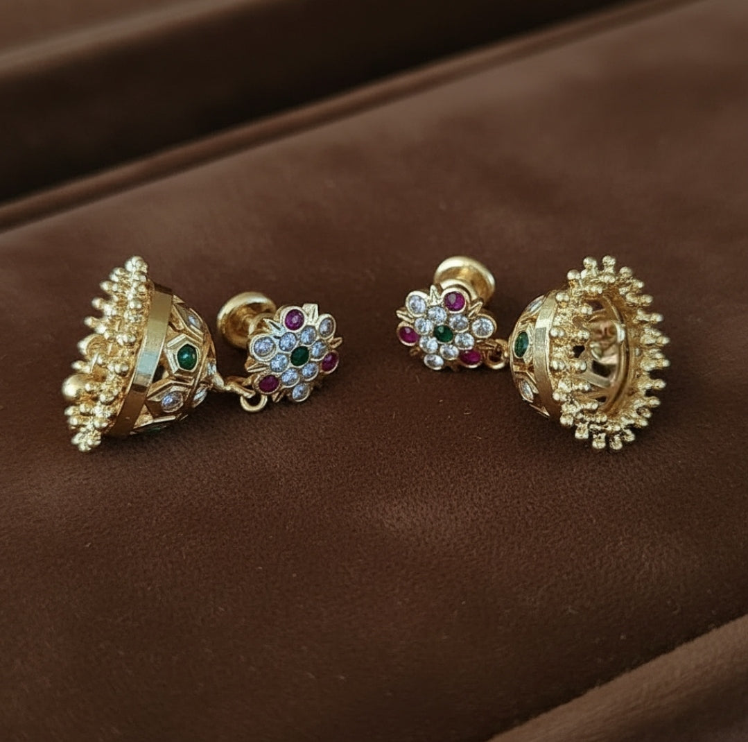 MULTICOLOR CLASSIC IMPON JHUMKI EARRINGS