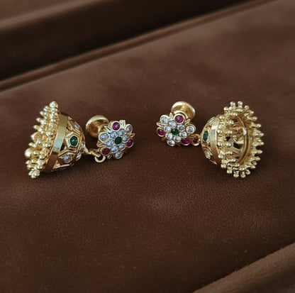 MULTICOLOR CLASSIC IMPON JHUMKI EARRINGS