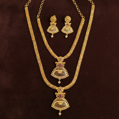 MICRO GOLD ELAKYA  JEWELLERY SET COMBO