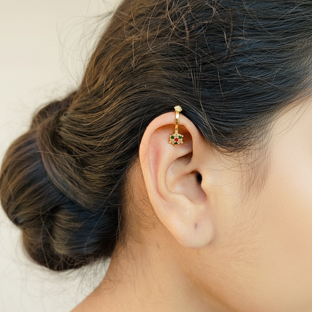 RUBY WHITE SHIMONA BUGADI  EARRINGS
