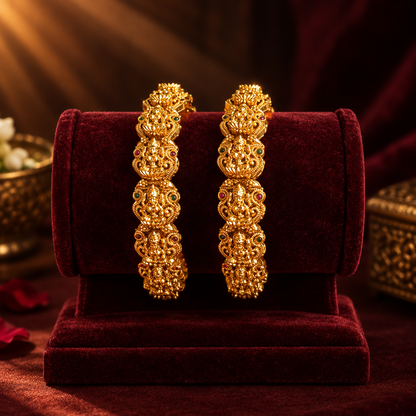 GOLDEN NISHVIKA OPENABLE NAGAS BANGLES